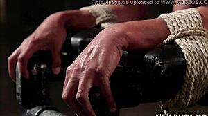 whoa, check out these busty lesbians whipping and hooking asses in lingerie bondage