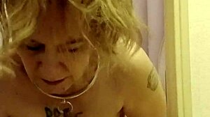 French maid slave chains herself in toilet for humiliating dildo orgasm session 2025