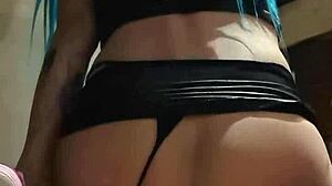 oh damn in tiny miniskirt she pulls tanga aside starts anal gape trainin w monster cock n toys