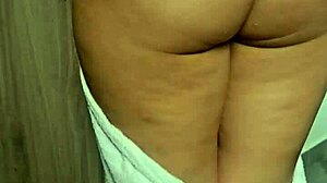 big ass latina milf friend borrows bathroom, ends squirting on monster cock creampie