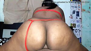 super perfect latina ass bounces on cock in red panties