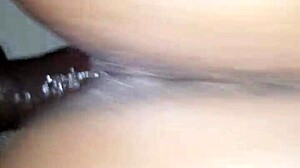 Black girl's creamy pink pussy hides intriguing wet secrets up close