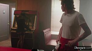 worship this cock deeper submissive chanel in restaurant!