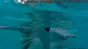 lexxxi luxe and bbw buddy frolic underwater in pool