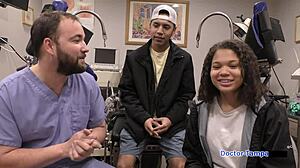 dr tampa slaps nurse michelle anderson's big tits with cock backstage in hospital handcuffs and vibrator humiliation