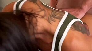petite tattooed latina's hardest anal, sloppy rimjob and deepthroat pound