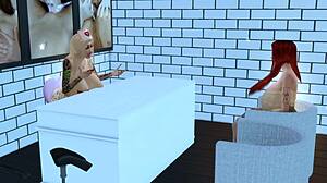 Horny nurse bella fucks patient mila big tits ass hospital sims 4