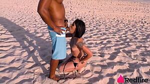 Japinha Drags Pirocudo for Beach Bareback Fuck