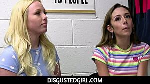 dixie lynn and dani blu gag on justin magnum's cock in office threesome pov