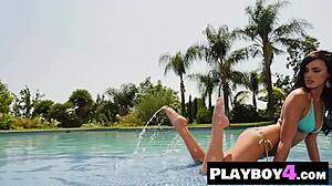 Ashleigh Hannah Strips Lingerie Exposing Big Natural Tits And Ass