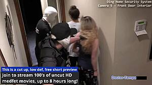 dr tampa slaps nurse michelle anderson's big tits with cock backstage in hospital handcuffs and vibrator humiliation