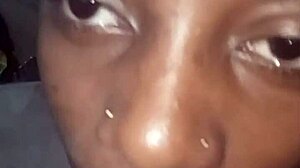 Teaching little 18+ slut sloppy deepthroat big black cock cum facial instruction