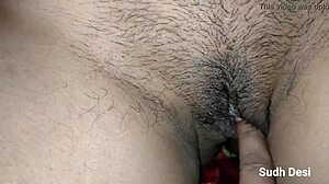 desi bhabhi fingers tight chut deep and strokes pen in homemade indian masturbation