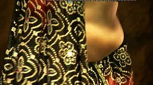 dreamy indian beauty teases with slow seductive strip undress dance