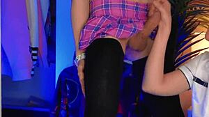 milky slave mistress milks monster cock homemade cumshot