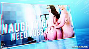 Naughty Brunette Masseuses Fist Wet Tits Double Cum Swap