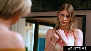 Wow! Busty MILF Dee Williams Scissors Step-Bae Melody Marks Sensually!