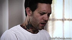 stepsis sneaks deepthroat on stepbro's throbbing cock taboo