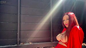 Artemisia Love Bounces Juicy Tits Outdoor for Fans