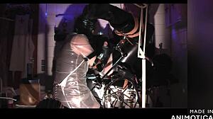 Rubber Nurse Agnes' Transparent Dress, Blowjob Mask, Prostate Fisting Wank!