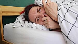 stepdad sneaks in bed fucks stepdaughter's ass while stepmom sleeps