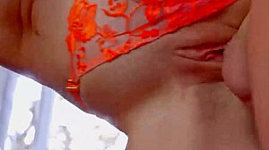 Skinny squirter gets ripped clothes, fingered, then creampied hard.