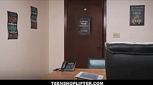 Skinny blonde reporter ?? watches ebony teen ?? get pounded by mall cop! ?? melody marks willow ryder danny mountain