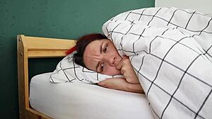 stepdad sneaks in bed fucks stepdaughter's ass while stepmom sleeps