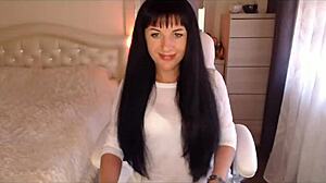 tamarra roman's perky small tits strip to clit fingering fun