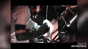 Rubber Nurse Agnes' Transparent Dress, Blowjob Mask, Prostate Fisting Wank!