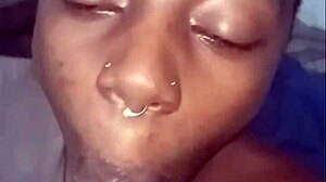 Teaching little 18+ slut sloppy deepthroat big black cock cum facial instruction