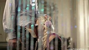 German maid blows master's cock so good she swallows every drop 😋💦 handjob cumshot heaven!