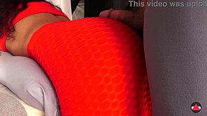 whoa, she massaged me with cum dripping from her yoga pussy! 💦😲