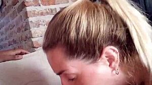 blonde slut tattoos crave homemade deepthroat cock to throat bottom