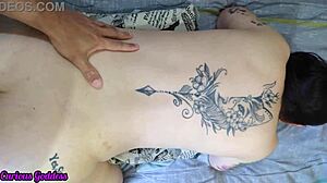 curious milf goddess licks hairy pussy in sneakers anal worship