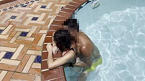 flaca horny 18 year old horny skinny teen fucking amateur in water outdoors