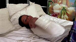 russian 18yo brunette mommy gapes shaved pussy on monster cock