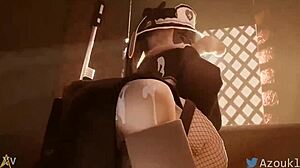 roblox egirl rams huge cock deep ass while sucking hard game fuck