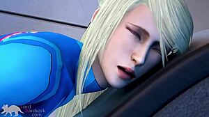 Zero Suit Samus Aran phazon birthday monster facefuck