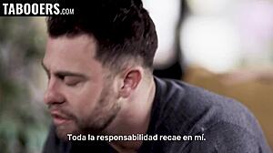 Stepdaughter begs uncle for facial cum after footjob anal ride