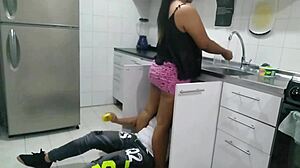 called plumber to check pipes but he ends up pounding my big ass doggystyle homemade