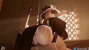 roblox egirl rams huge cock deep ass while sucking hard game fuck