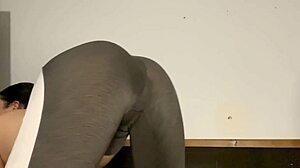 Ass Teasing Yoga Pants Lead To Solo Rope Bondage Squirt Orgasm.