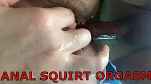 milf wife squirts hard from anal assfuck orgasm with hubby