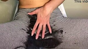 Soaked Teen Panties Cling To Wet Leggings