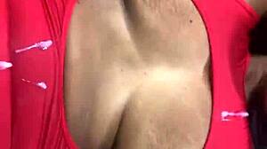 fresh ebony milf endures italian machine's interracial pussy pounding pov cumshot climax