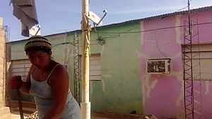 curvy latina neighbor's huge ass in short dress drives him wild