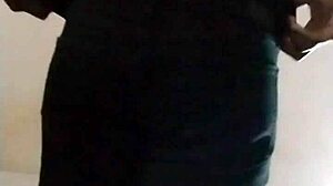 back in jeans she chats zodiac birthdays then spreads ass meditating