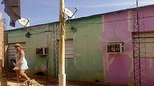 curvy latina neighbor's huge ass in short dress drives him wild