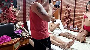 first time 18yo cowgirl takes two huge cocks backstage screaming!